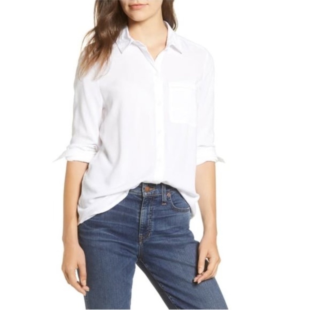 BeachLunchLounge Apple Back Pleat Button Front Shirt